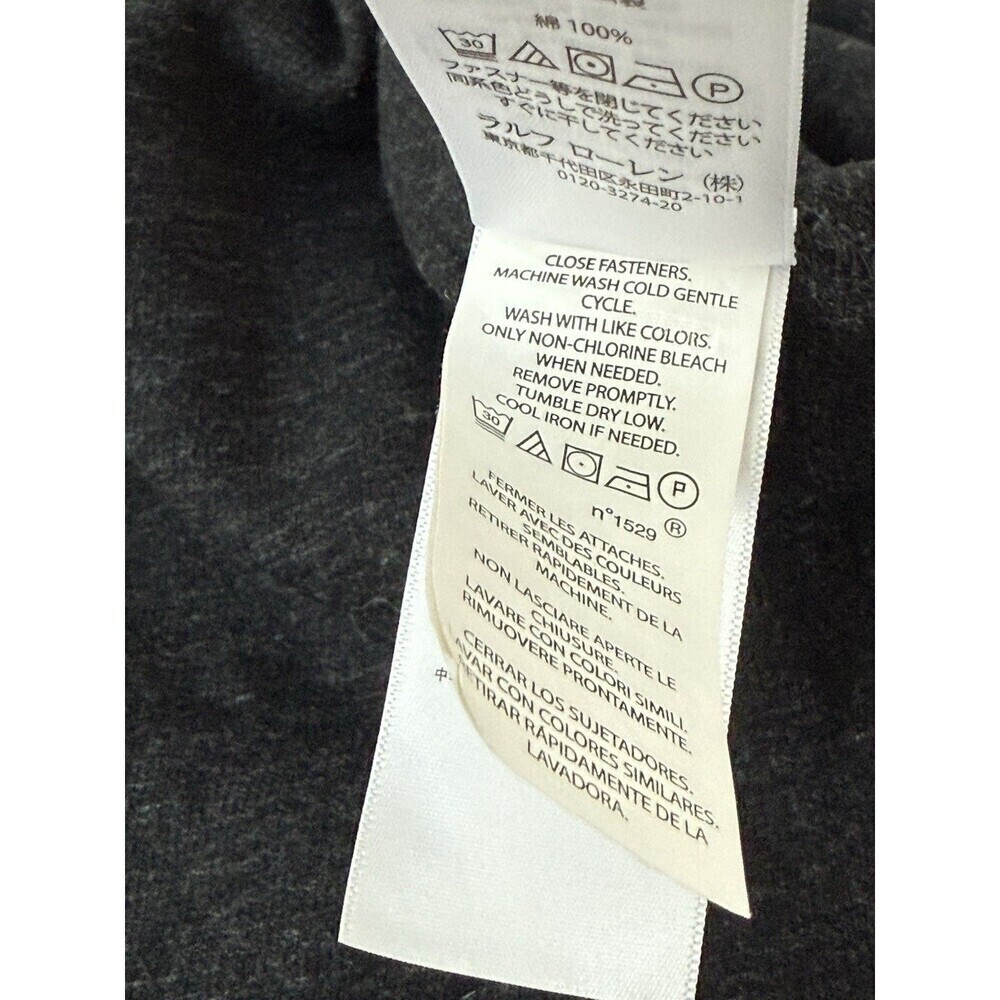 Polo Ralph Lauren Men’s XL Estate Rib 1/4 Zip Charcoal Sweater Flesh Pony Casual - Picture 5 of 7